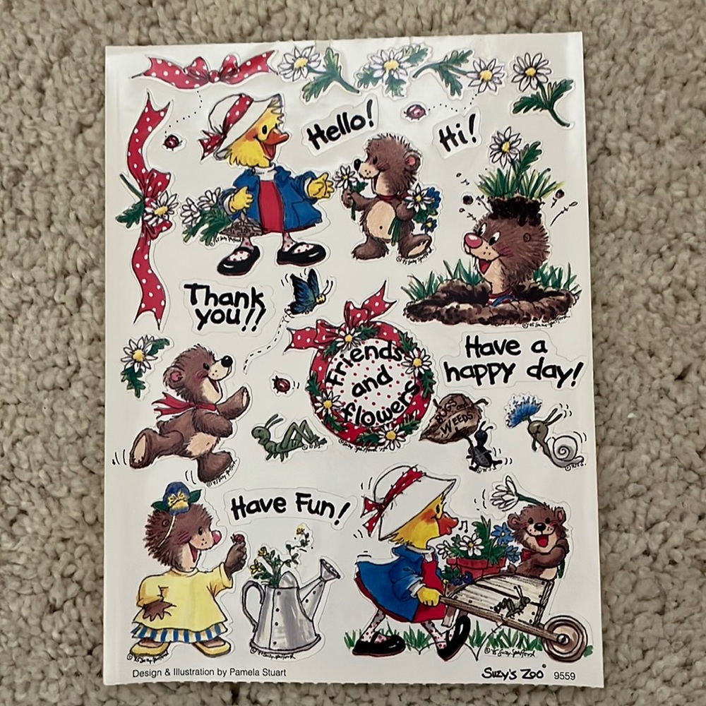 Brand new Suzy’s Zoo greetings stickers